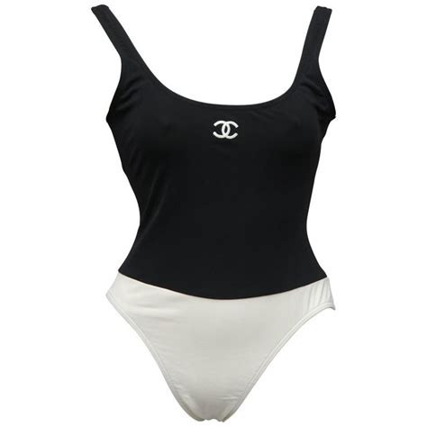 chanel swimwear uk|Chanel black and white swimsuit.